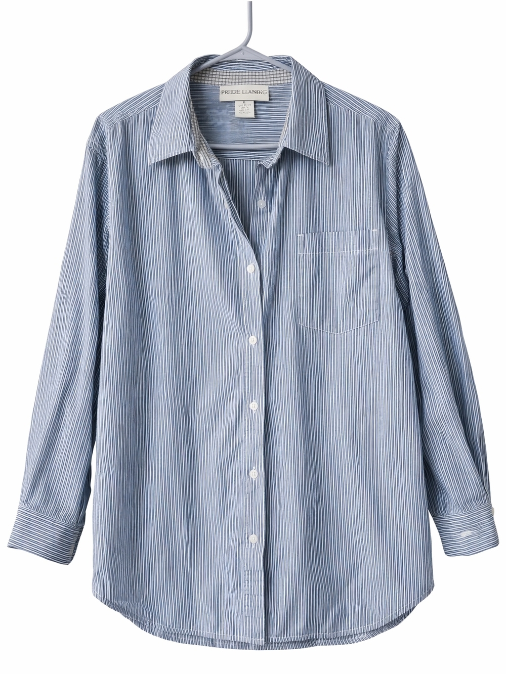 Prides Landing XL‎ Blue Stripe Women's Button Down Shirt